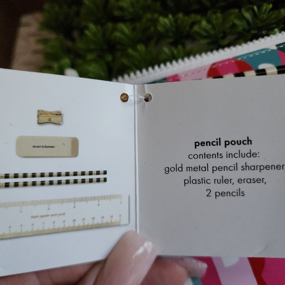 NWT kate spade notebook & pencil pouch set Layered Logo - Picture 7 of 8